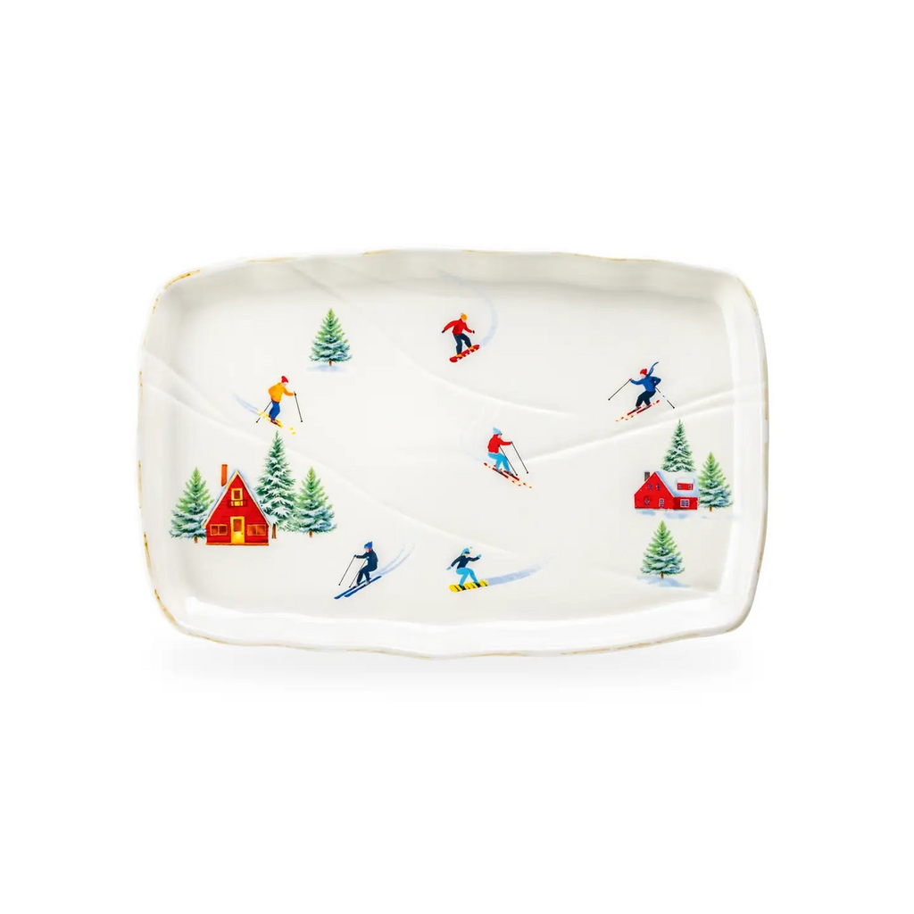 winter ski slope 10.4" platter
