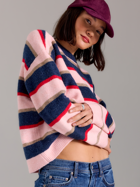 carlyle in coral stripe