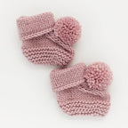 baby booties - rosy