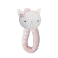 cotton knitted baby rattle - ava cat