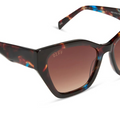 evie in confetti tortoise + brown gradient