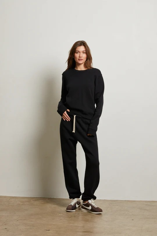 scarlett fleece long sleeve in true black