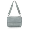 puffer purse in shimmer gray