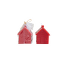 Unscented House Shaped Candle in Red