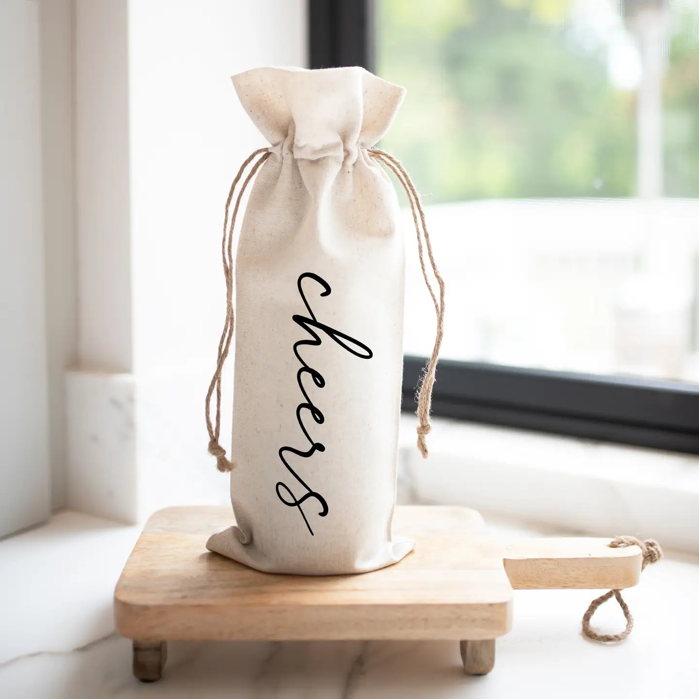 "cheers" wine bag