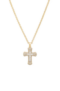 the donatella cross necklace - white