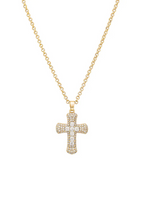 the donatella cross necklace - white