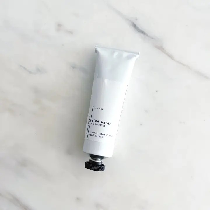 aloe water + osmanthus organic hand lotion