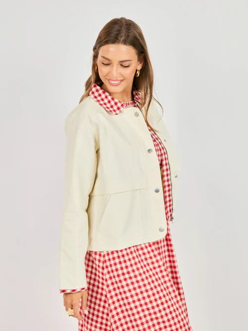 teacup gingham barn jacket