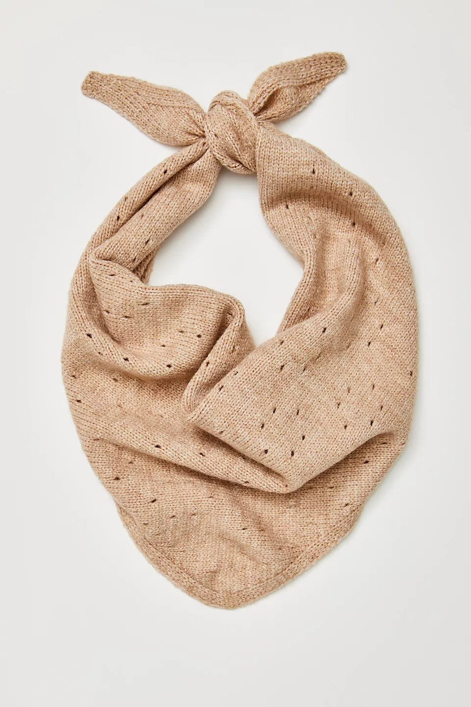 essential triangle scarf in taupe