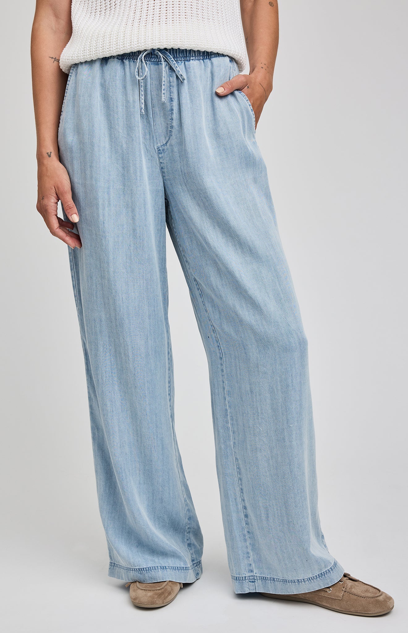 camille pant in light blue