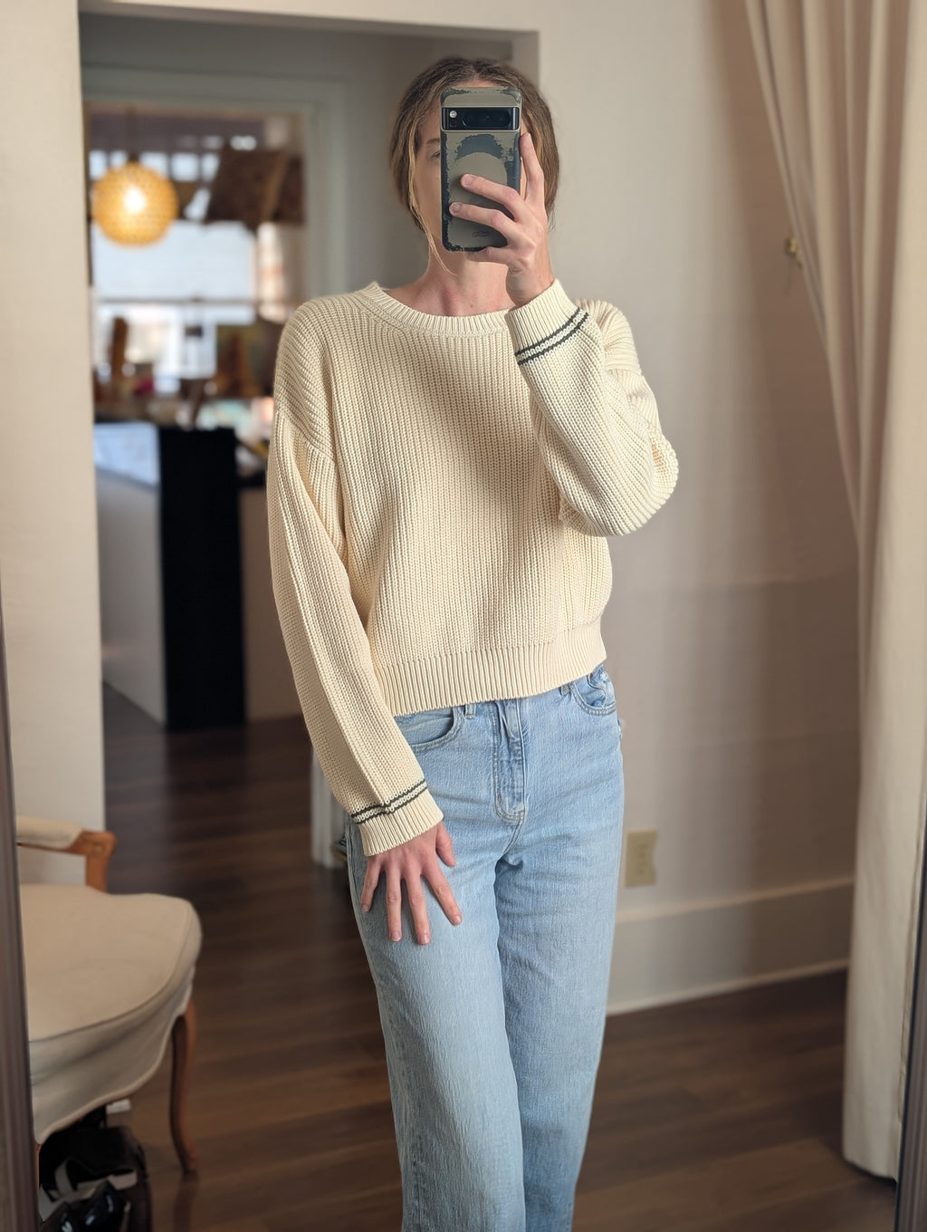 zia pullover in ivory