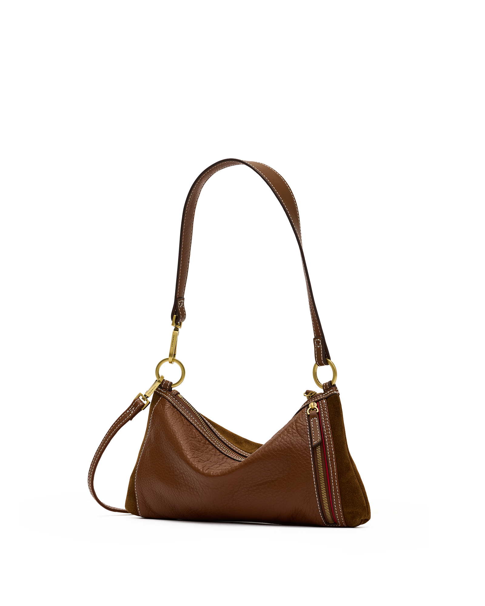 kyle small in cinnamon suede & antique gold
