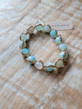 aqua agate gemstone bracelet