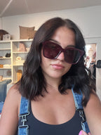 meredith in dark cherry lacquer + dark cherry polarized