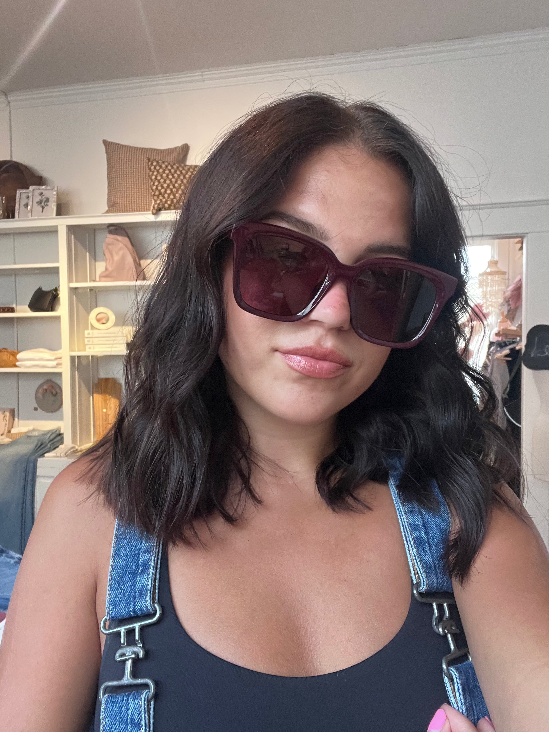 meredith in dark cherry lacquer + dark cherry polarized