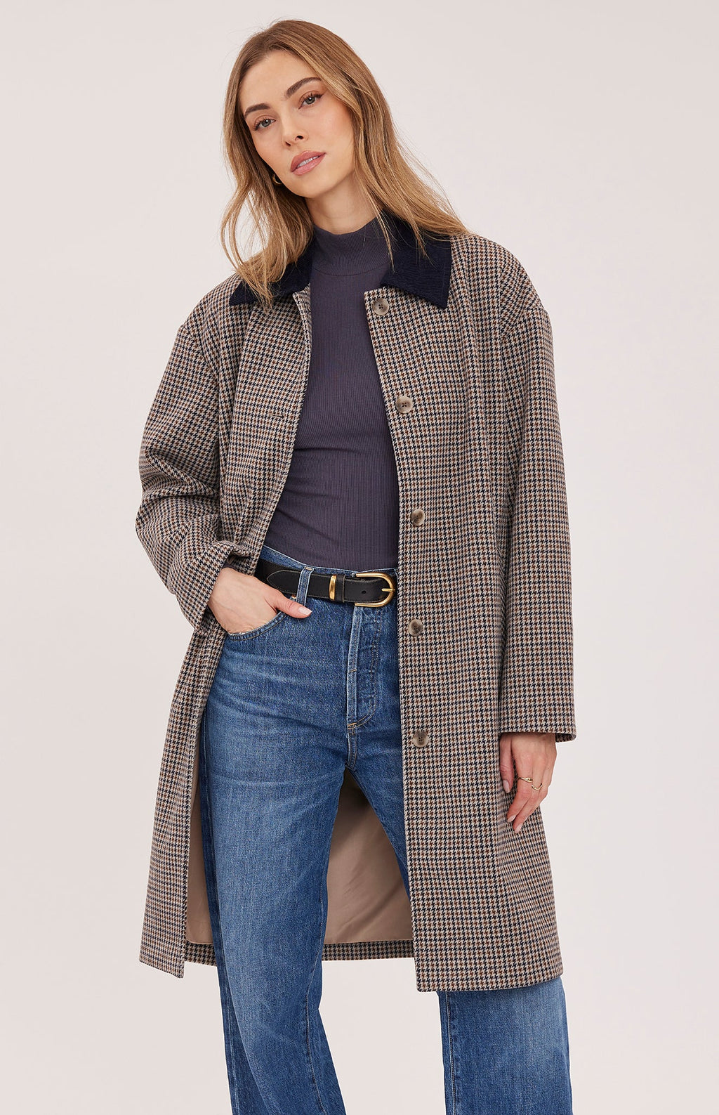 millie tweed jacket in navy