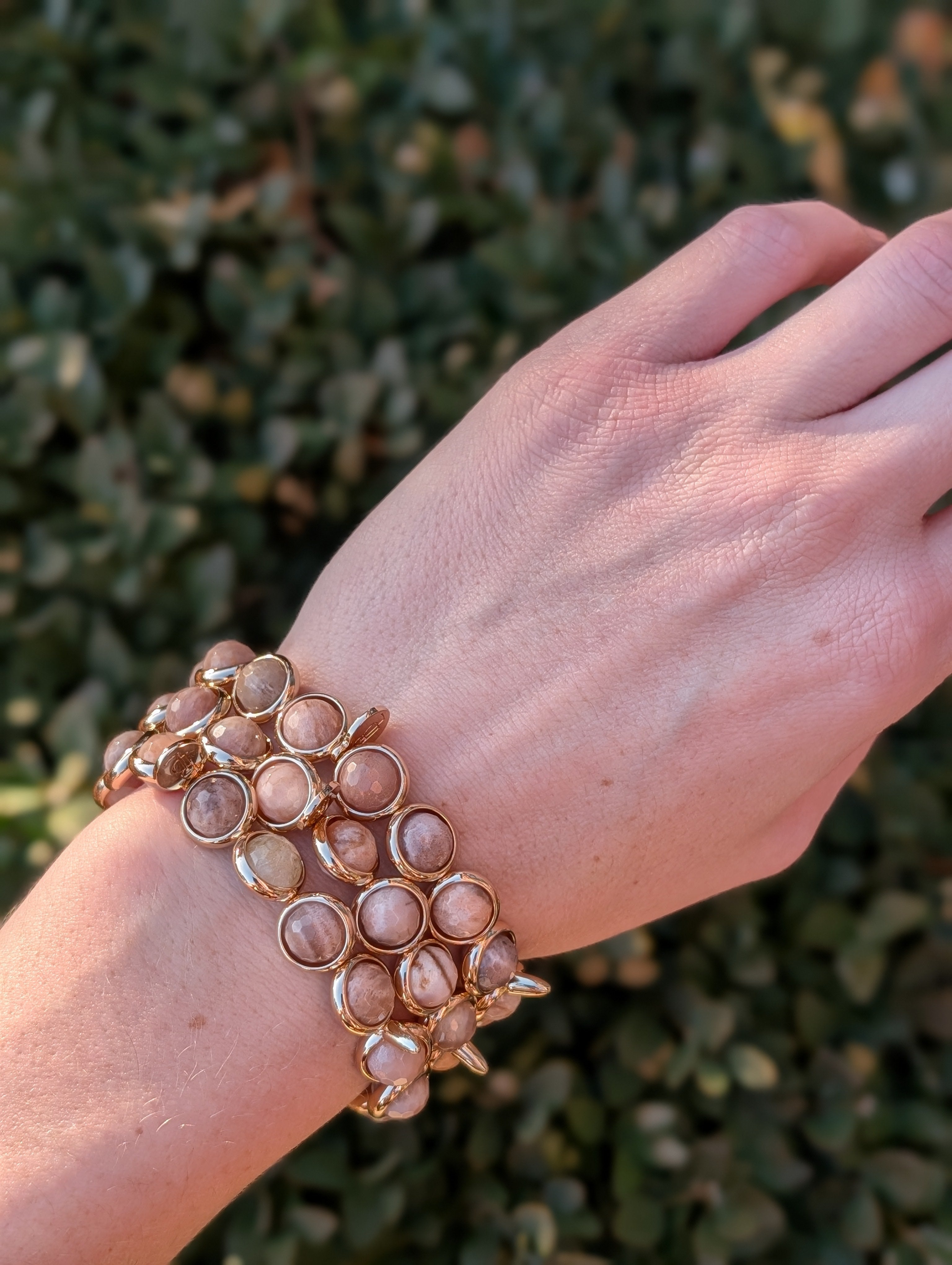 african petrified wood gemstone bracelet 10mm