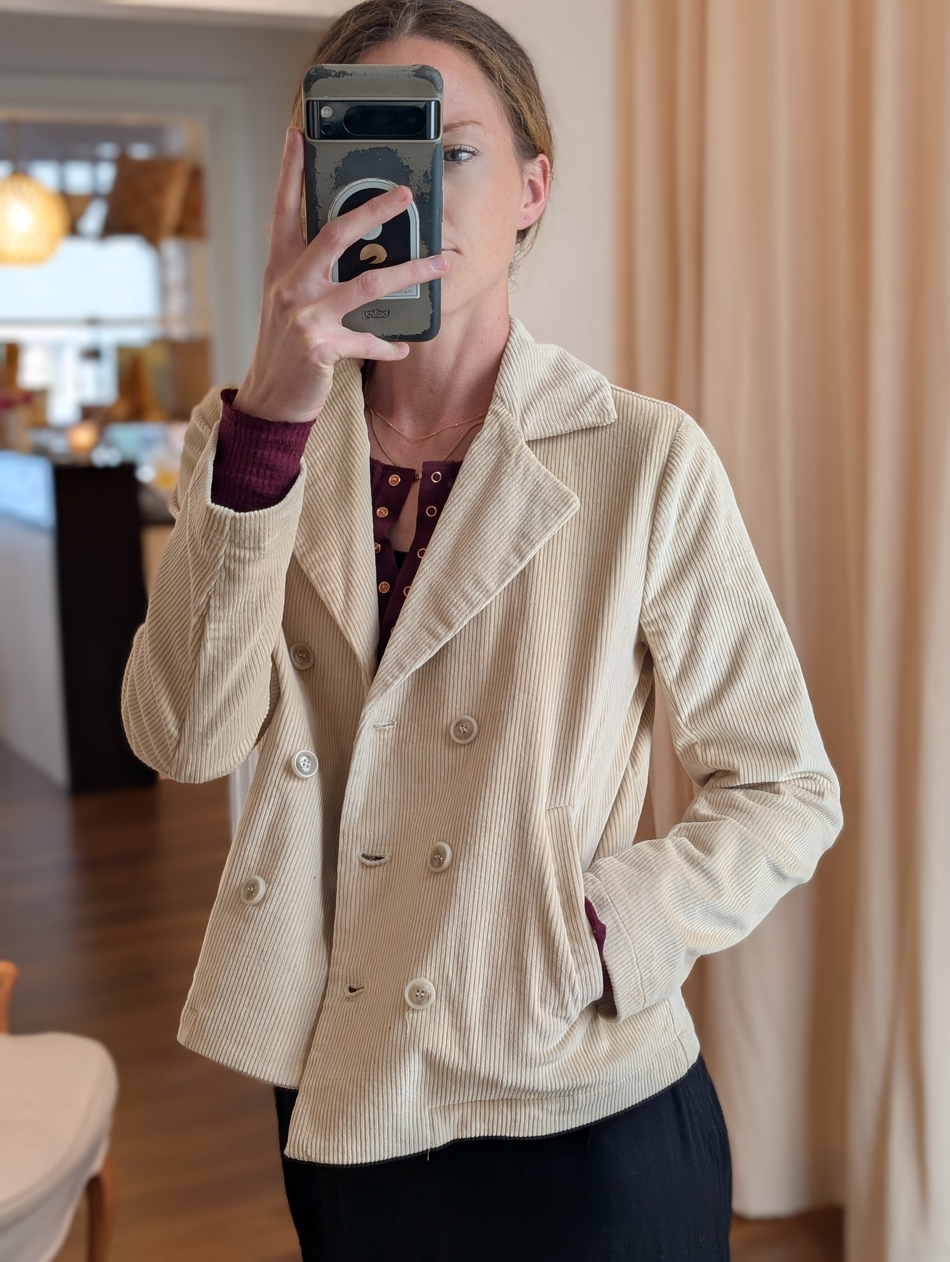 the wendy - ivory corduroy blazer