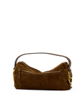 doxie medium in cinnamon suede & antique gold