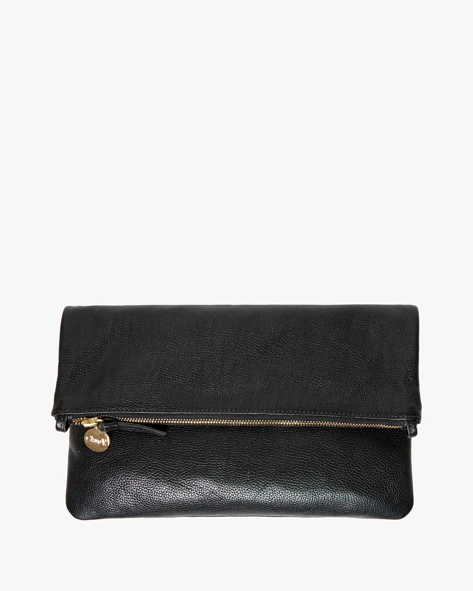 foldover clutch in petit caviar