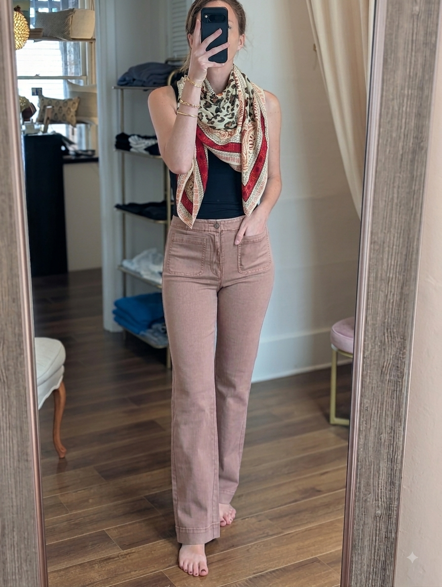 stretch twill pant in clove