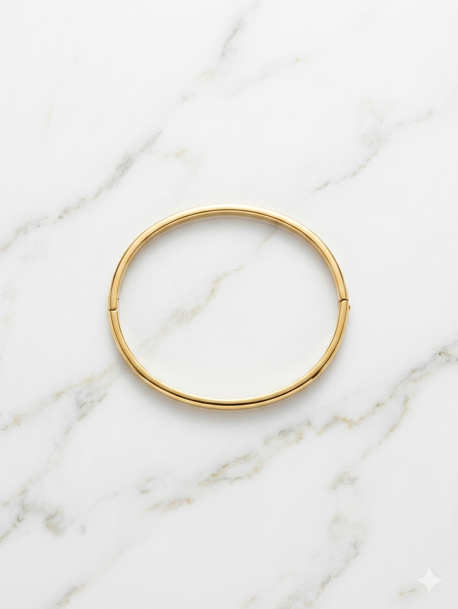 gold bangle with closure