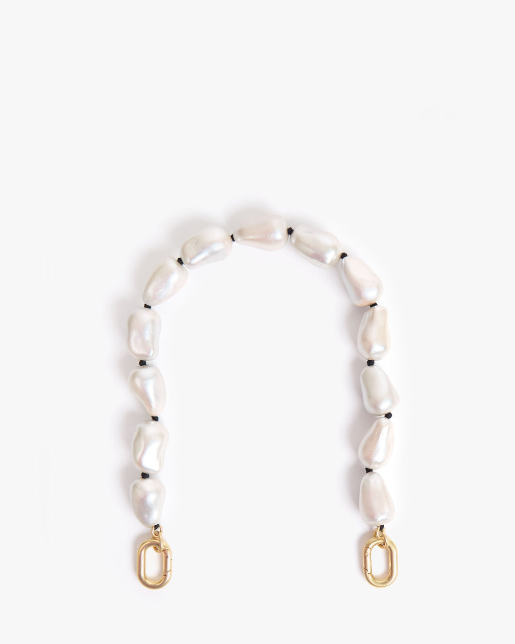 shortie strap in cream pearl