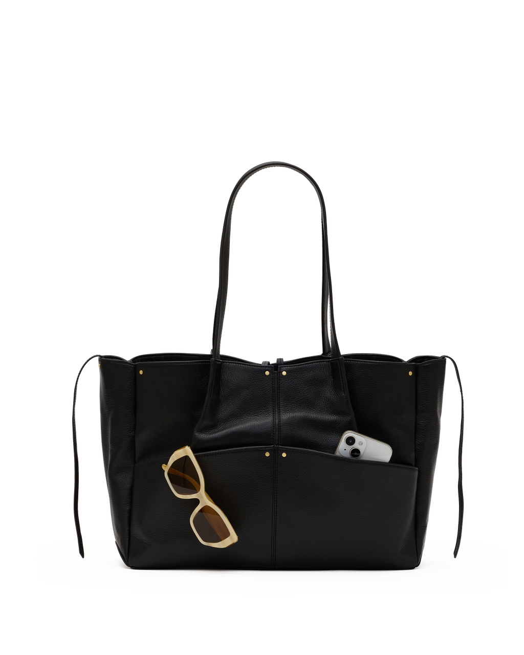 meryl carryall in black & brushed gold