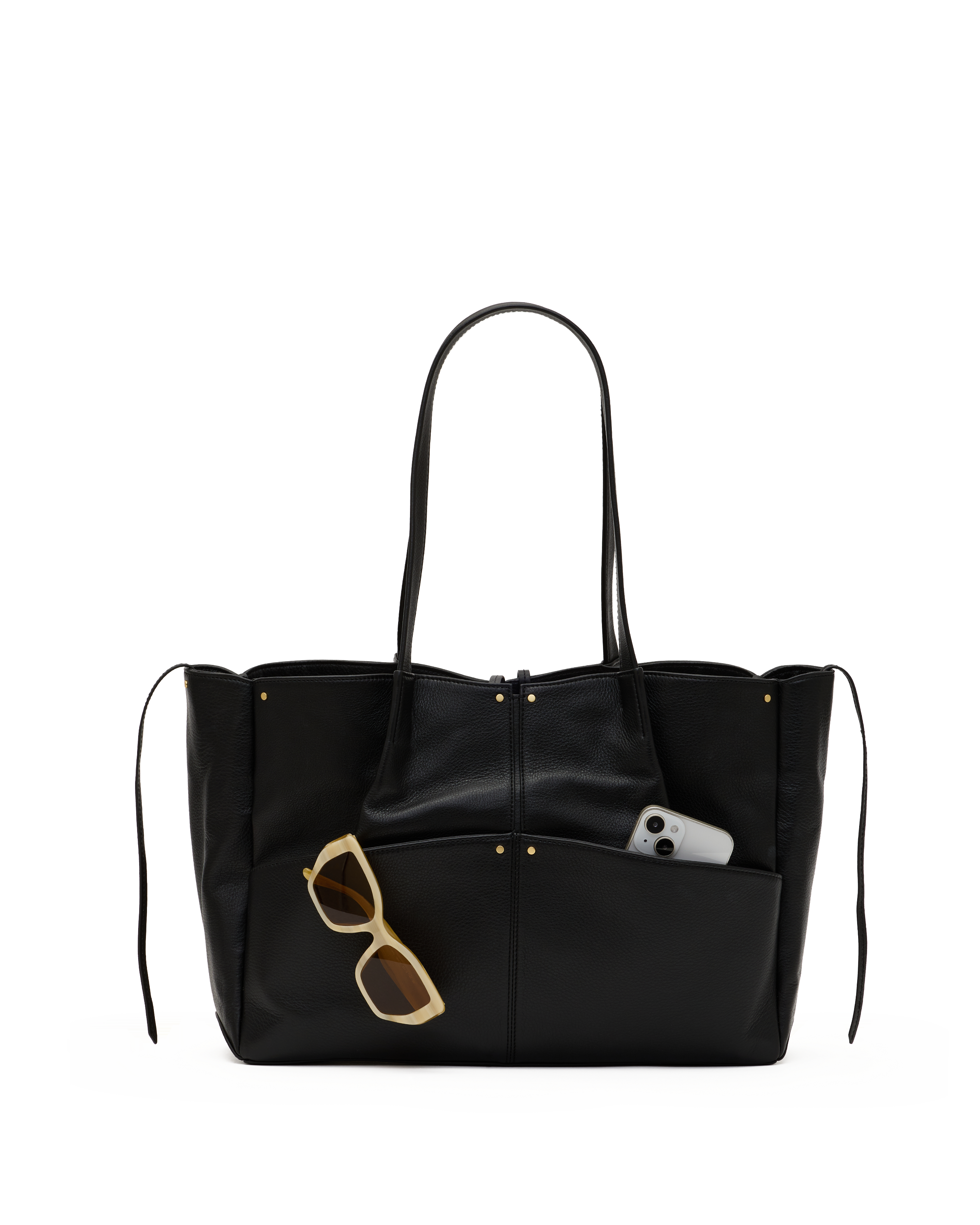 meryl carryall in black & brushed gold