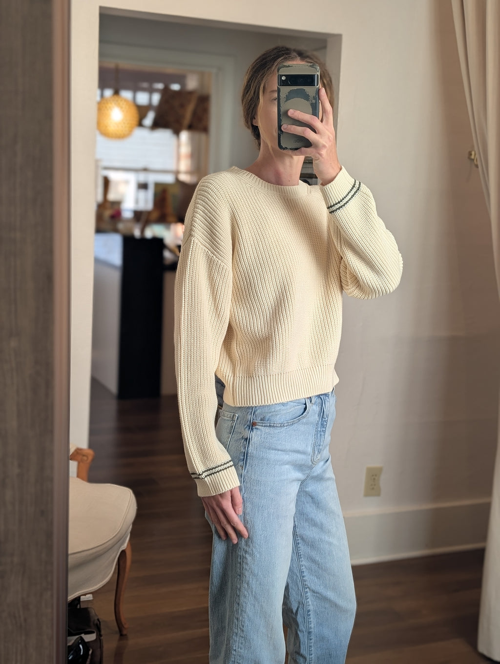 zia pullover in ivory