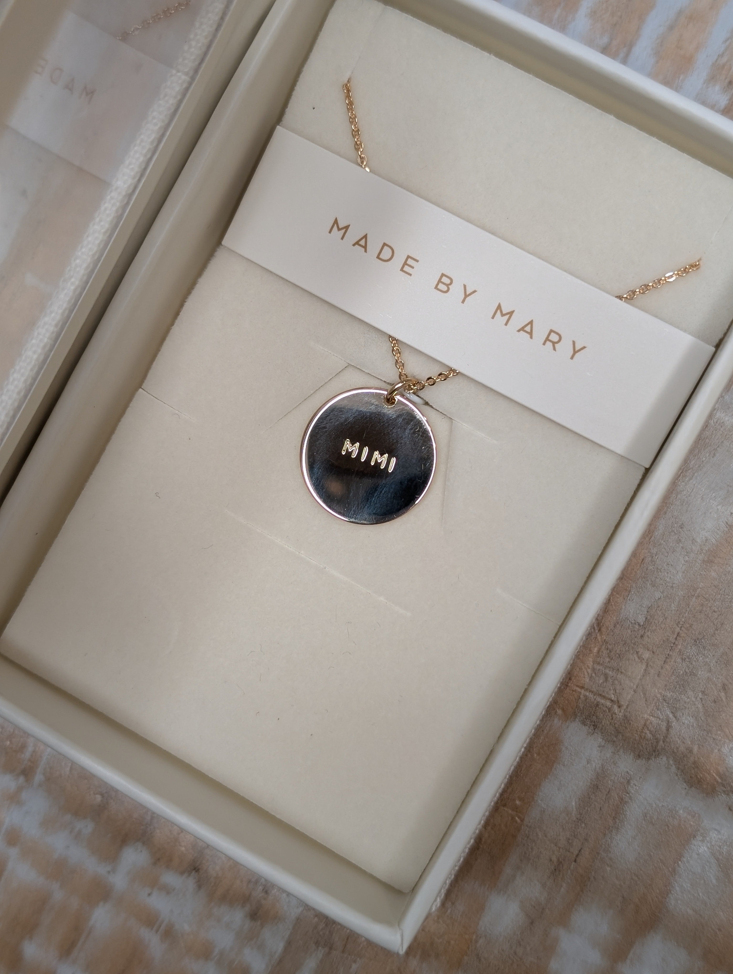 gold filled disc pendant - mimi