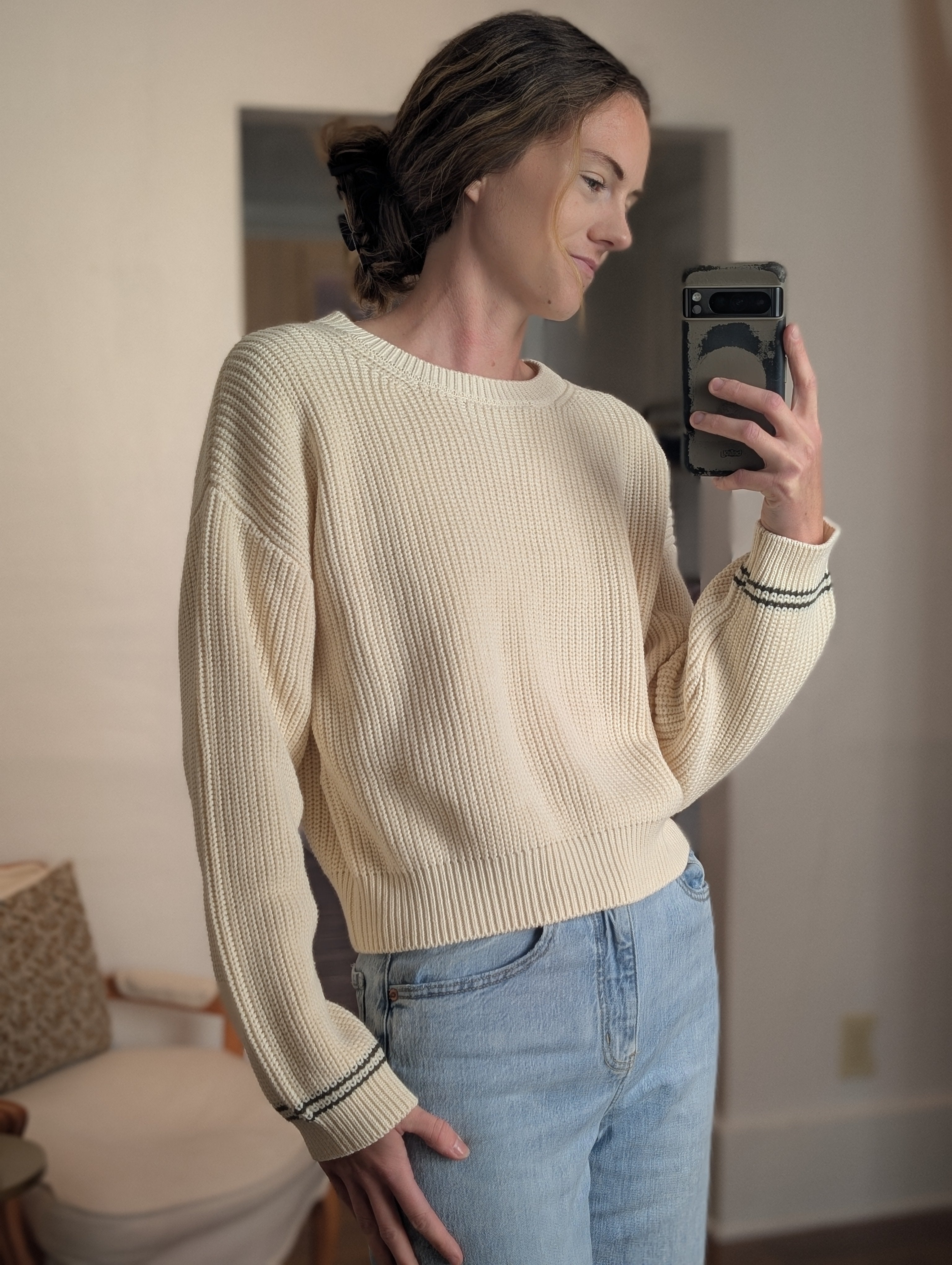 zia pullover in ivory