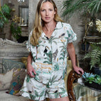 cream safari pj short set