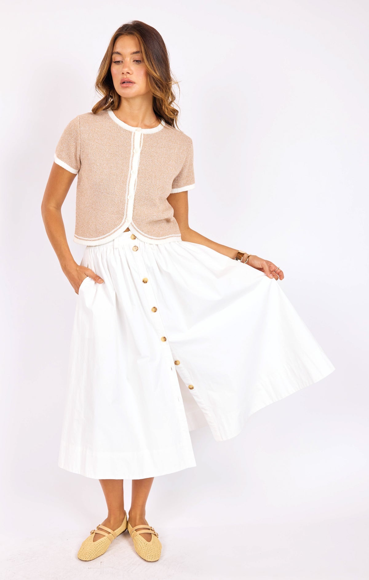 lily pond midi skirt