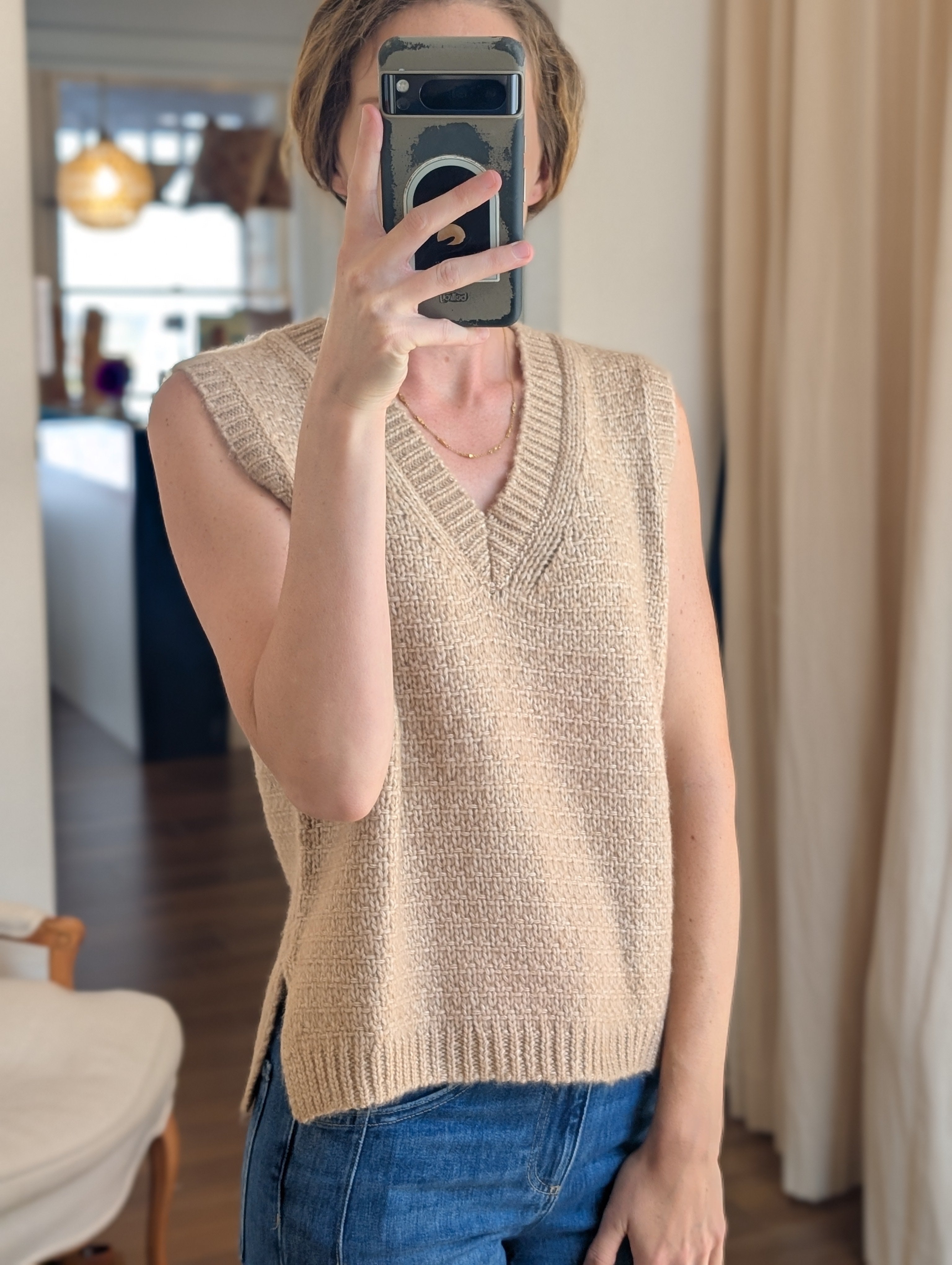 suzette vest in caramel