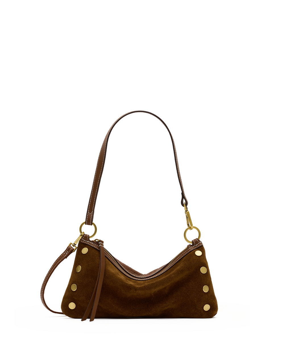 kyle small in cinnamon suede & antique gold