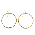 O earrings in gold - large