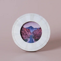 round photo frame in bone
