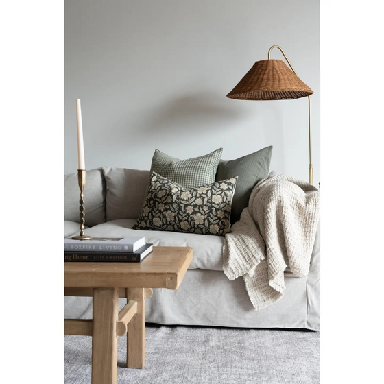 greta lumbar pillow + down insert