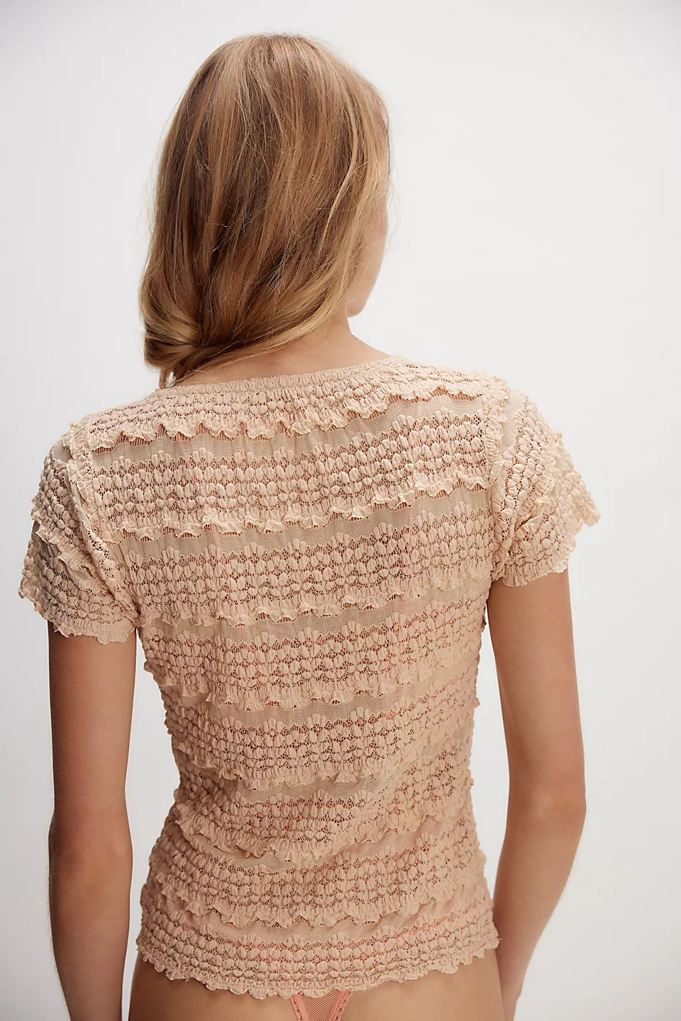 angelina lace top in tea