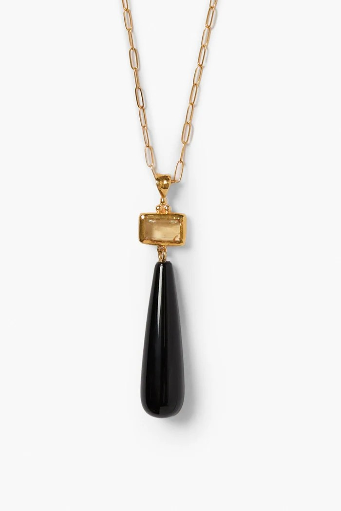 messina necklace in black agate