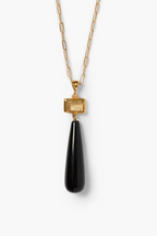 messina necklace in black agate