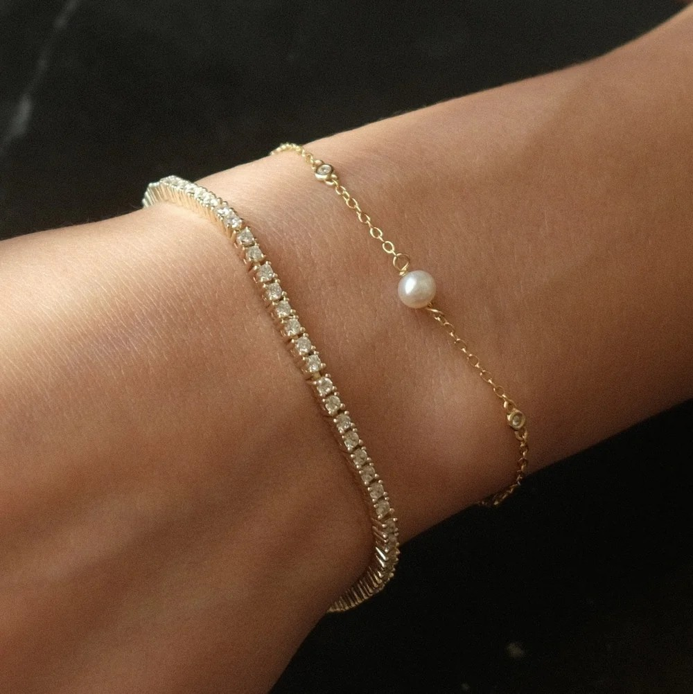 laney tennis bracelet - gold
