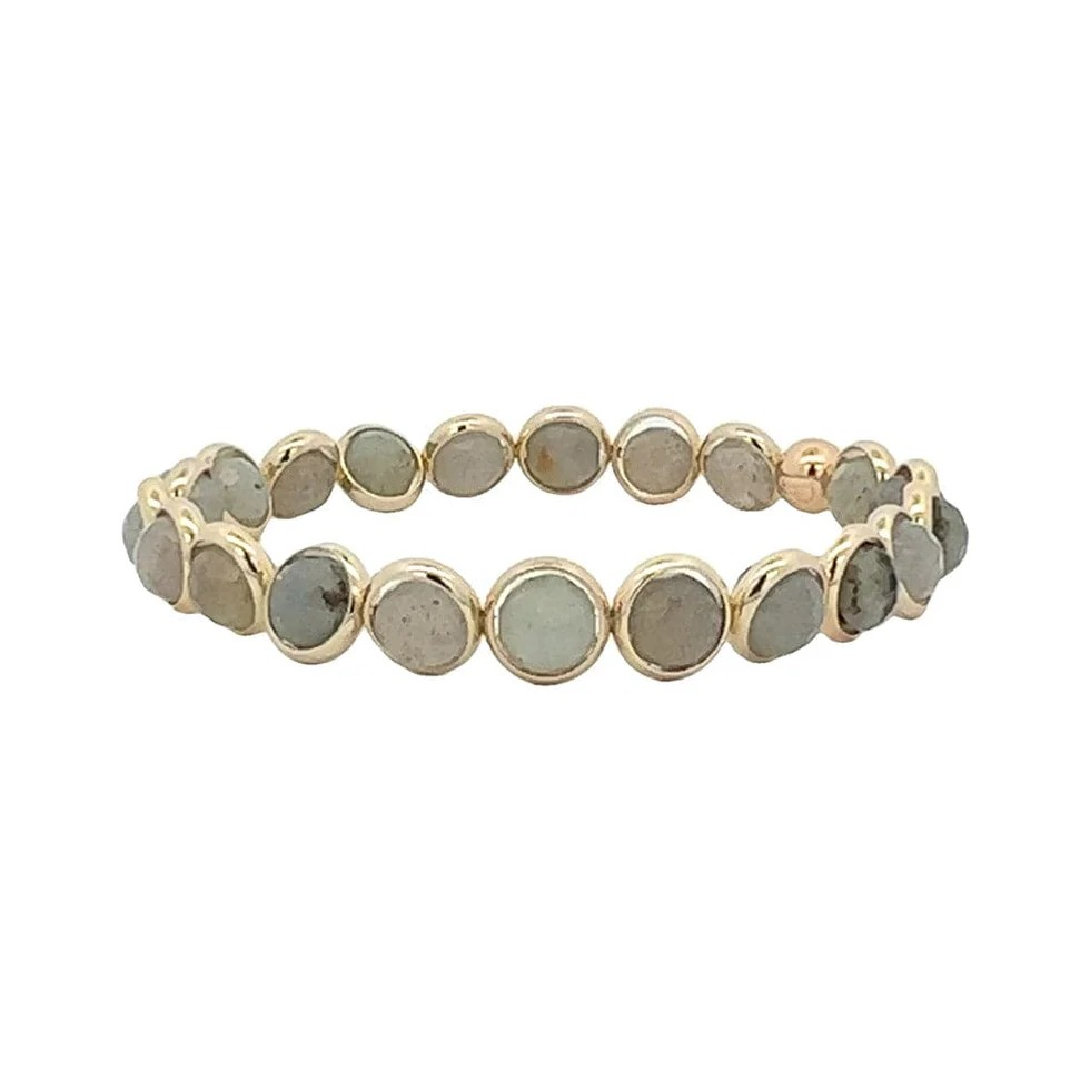 labradorite gemstone beaded bracelet 8mm