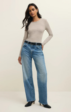 second skin crew long sleeve in natural heather