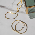 isabella herringbone necklace in gold