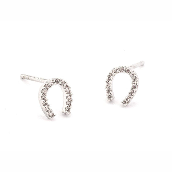 mini horseshoe stud earrings