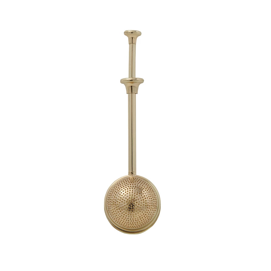gold loose tea strainer