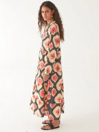 the teo dress in casiopea volcano